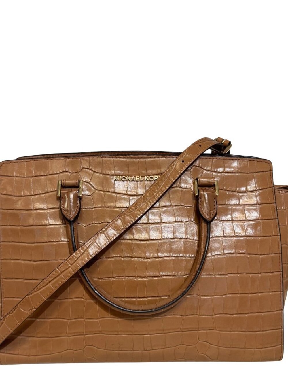 Michael Kors Selma Embossed Croc Leather Bag